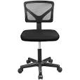 Photo 1 of **USED**
Black Armless Office Chair Breathable Mesh Covering Silent Swiveling Casters Low Back Support for Computer Tasks 