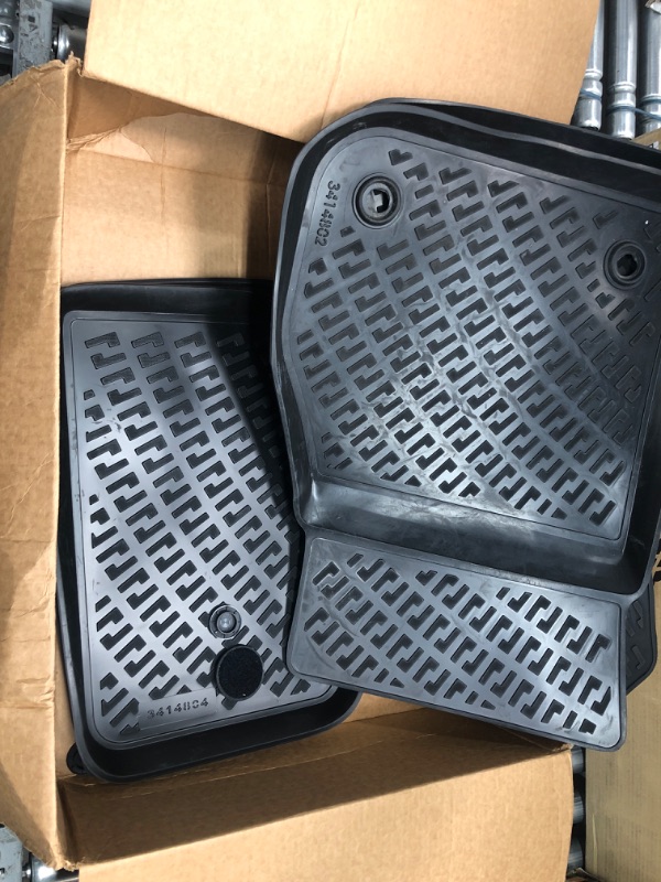 Photo 2 of Croc Liner Floor Mats Front All Weather Custom Fit Floor Liner Compatible with Ford Transit Connect (Black, 2014-2021)