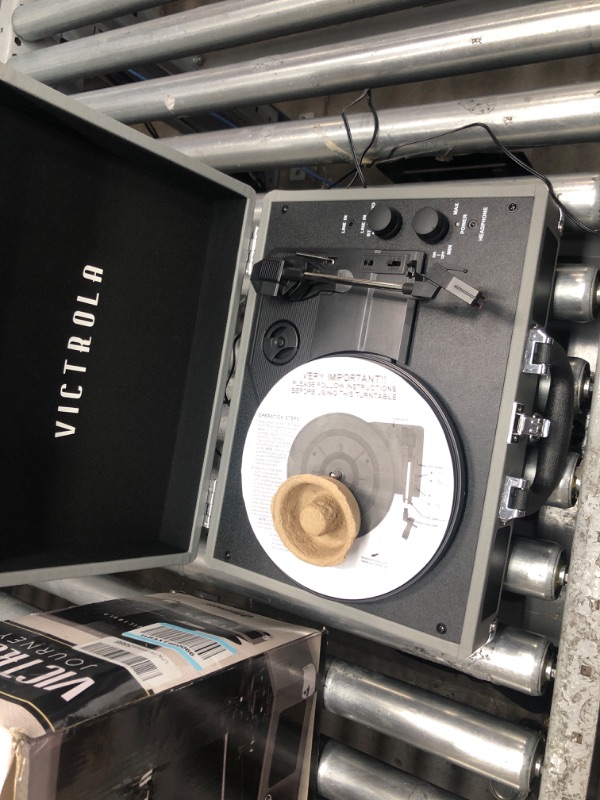 Photo 1 of ***PARTS ONLY***Victrola Journey+ Bluetooth Suitcase Record Player, Black (VSC-400SB-BLK-SDF) Black Record Player