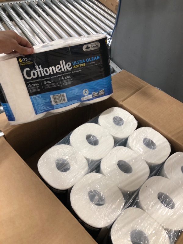 Photo 2 of Cottonelle Ultra Clean Toilet Paper with Active CleaningRipples Texture, Strong Bath Tissue, 32 Family Mega Rolls (32 Family Mega Rolls = 176 Regular Rolls) (8 Packs of 4 Rolls) 388 Sheets per Roll 388 Count (Pack of 32)