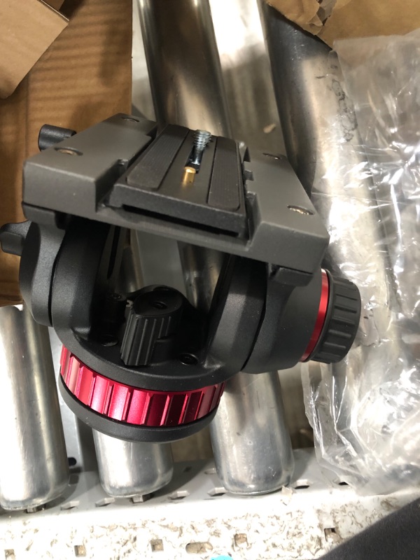 Photo 2 of Manfrotto Video Head with Flat Base and Fixed Lever, Video Head for Compact Video Cameras and DSLR Cameras, for Filming, Videography, Content Creation, Vlogging, Live Streaming MVH502AH Video System