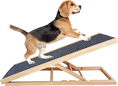 Photo 1 of 
Pawnotch USA Made Adjustable Dog Ramp for All Dogs and Cats - Dog ramp for Couch or Bed with Paw Traction Mat - 40" Long and Adjustable from 14” to 24” - Rated for 200LBS - Dog Ramp for Small Dogs