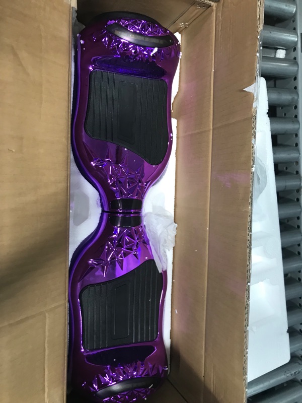 Photo 2 of  HOVERSTAR Crystal Light Wheel Hoverboard 6.5 Inch New Version Bluetooth Hover Board Chrome and Design Color Self-Balance Electric Scooter
