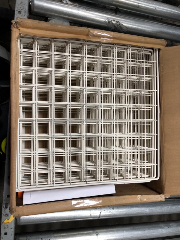 Photo 2 of (missing parts )Amazon Basics 6 Cube Wire Grid Storage Shelves, Stackable Cubes, White, 14.6" D x 30.3" W x 44.8" H
