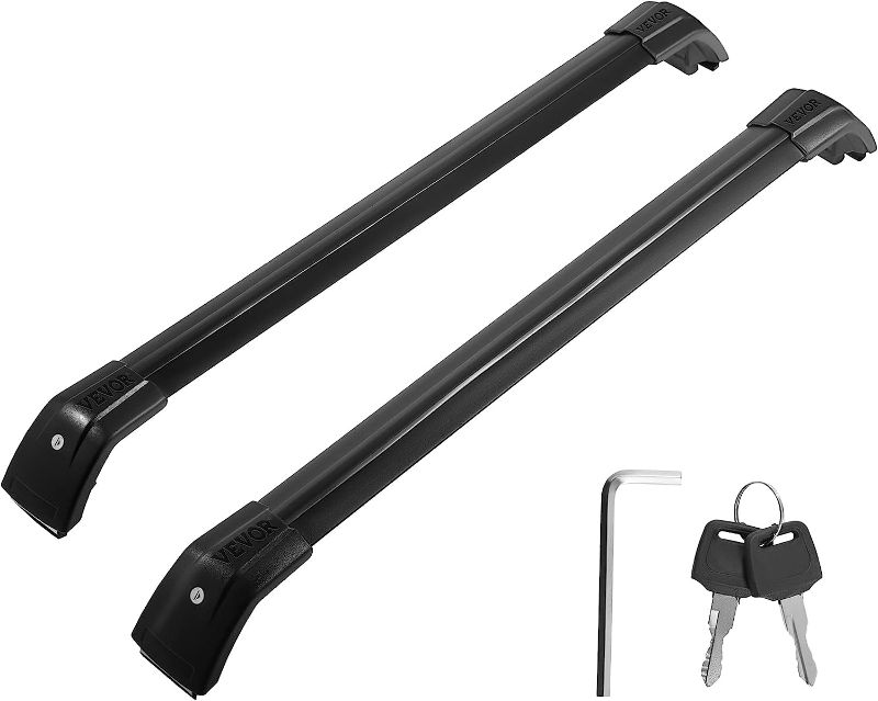 Photo 1 of *car unknown*  Mophorn Roof Rack Compatible with Kia Sorento 2015-2021 Cross Bars Baggage Locking Roof Rail Crossbars Luggage Cargo Ladder Bike Load Roof Cross Bars 2015 2016 2017 2018 2019 2020 2021Black
