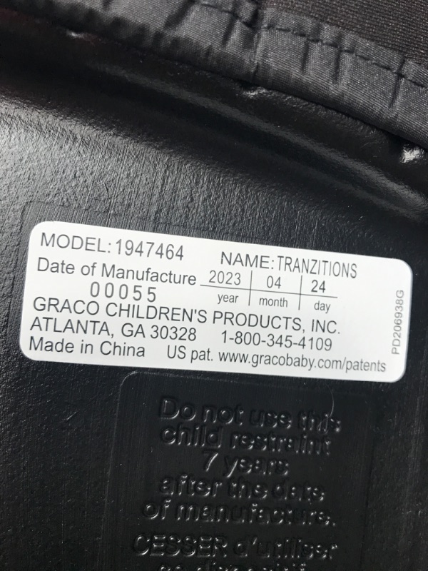 Photo 3 of **See Notes**
Graco Tranzitions 3 in 1 Harness Booster Seat, Proof Tranzitions Black