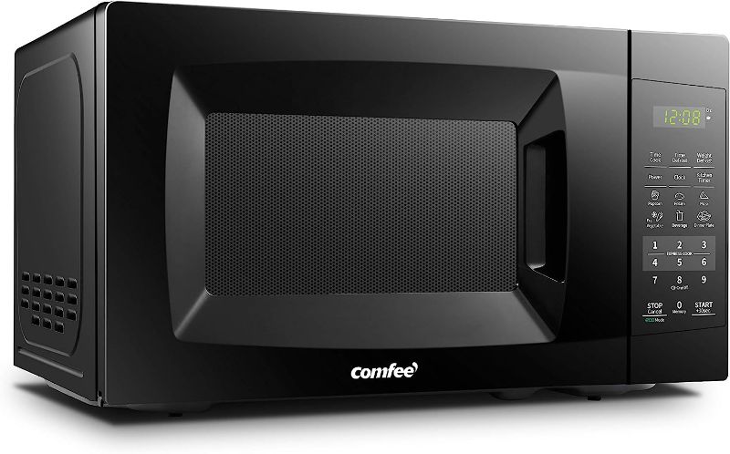 Photo 1 of **DOES NOT WORK** COMFEE' EM720CPL-PMB Countertop Microwave Oven with Sound On/Off, ECO Mode and Easy One-Touch Buttons, 0.7cu.ft, 700W, Black