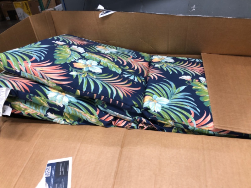 Photo 2 of 2 Arden Selections Outdoor Chaise Lounge Cushion 72 x 21, Simone Blue Tropical 72 x 21 Simone Tropical