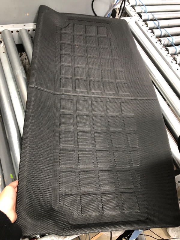 Photo 5 of AUTOSAVER88 Floor Mats Set for Tesla Model Y 5-Seat 2020-2023, Custom Fit TPE All Weather Front Rear Cargo Liner, Anti-Slip Waterproof Floor Liners Car Interior Accessories, Black 5 Seat 4 Pcs Set