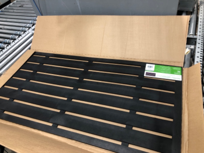 Photo 1 of 2 ft. x 4 ft. Boardwalk Black Vinyl Decorative Screen Panel