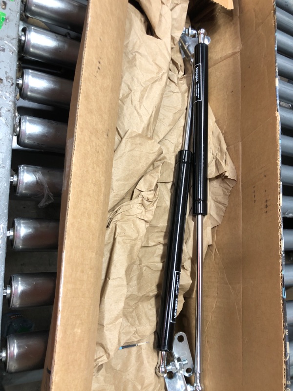 Photo 1 of 15 Inch 67lb/300N Per Gas Shock Strut Spring for Tool Box Outdoor Cabinets Boat Bed Cover Door Lids and Other Custom Heavy Duty Project, A Set of 2 with L Mounts 67lb/300N Black