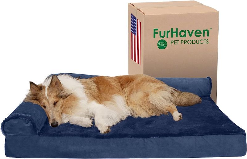 Photo 1 of 
Furhaven Cooling Gel Dog Bed for Large Dogs w/ Removable Bolsters & Washable Cover,