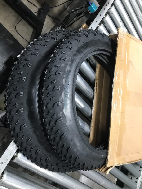 Photo 1 of 2 Pack 20" Fat Bike Tires 20 x 4.0 Compatible with 20 x 4.0 Mountain Bike Fat Tires(Black)