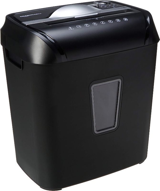 Photo 2 of Amazon Basics 12 Sheet Cross-Cut Paper and Credit Card Home Office Shredder, Black