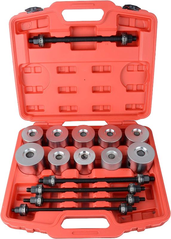 Photo 1 of 27pc Universal Press and Pull Sleeve Kit Bush Bearing Removal Insertion Tool Set