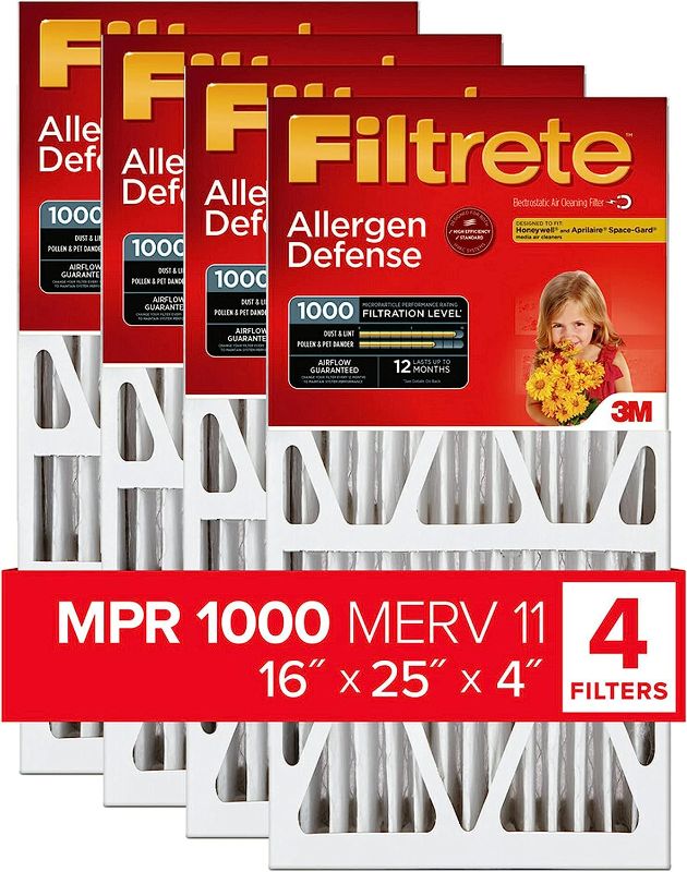 Photo 1 of 3M COMPANY NADP01-4IN-4 Ultra Allergen Filter, 1 Count (Pack of 1)