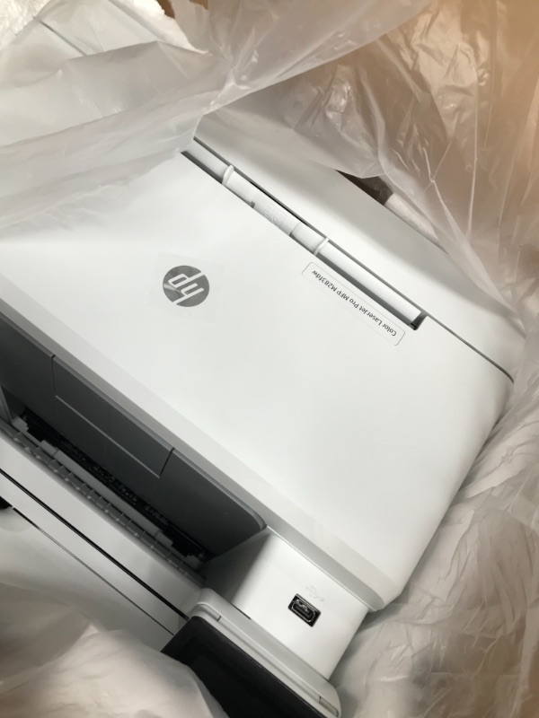 Photo 3 of HP Color LaserJet Pro M283fdw Wireless All-in-One Laser Printer, Remote Mobile Print, Scan & Copy, Duplex Printing, Works with Alexa (7KW75A), White