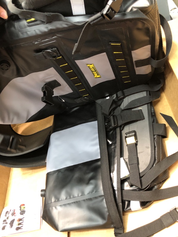 Photo 3 of **ITEM MISSING Missing straps AND buckles***
Nelson-Rigg 100% Waterproof Hurricane Saddlebags. Lightweight, Soft Sided A