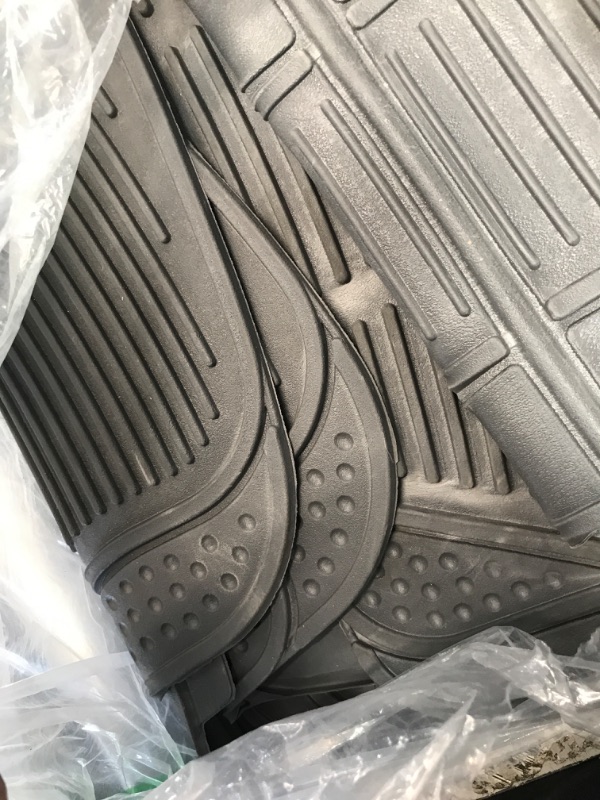 Photo 1 of BDK Original ProLiner 3 Piece Heavy Duty Front & Rear Rubber Floor Mats for Car SUV Van & Truck, Gray - All Weather Floor Protection with Universal Fit Design Gray 3PC Front & Rear