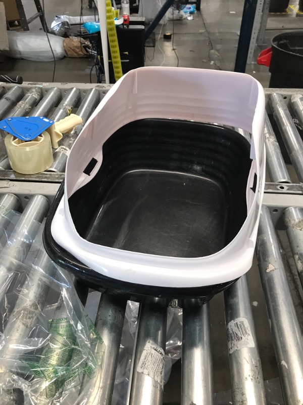 Photo 1 of **USED**
BLACK/GREY LITTER BOX WITH HIGH SIDES