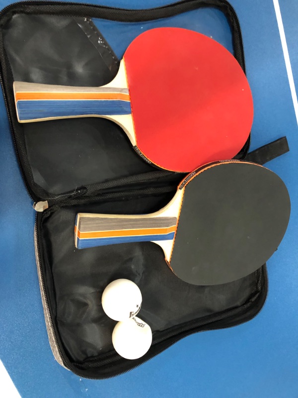 Photo 4 of ***SEE NOTES***

GoSports Mid-Size Table Tennis Game Set - Indoor/Outdoor Portable Table Tennis Game with Net, 2 Table Tennis Paddles and 2 Balls Blue Table