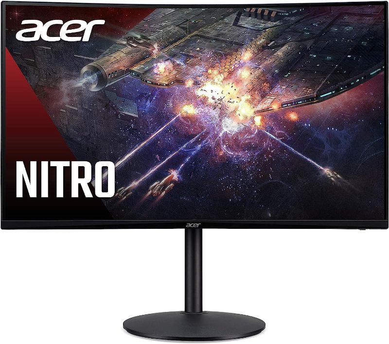 Photo 1 of Acer Nitro XZ320Q Xbmiiphx 31.5"" 1500R Curved Full HD (1920 x 1080) VA Zero-Frame Gaming Monitor with Adaptive-Sync Technology, 240Hz Refresh Rate, 1ms VRB, (Display Port & 2 x HDMI Ports), Black
