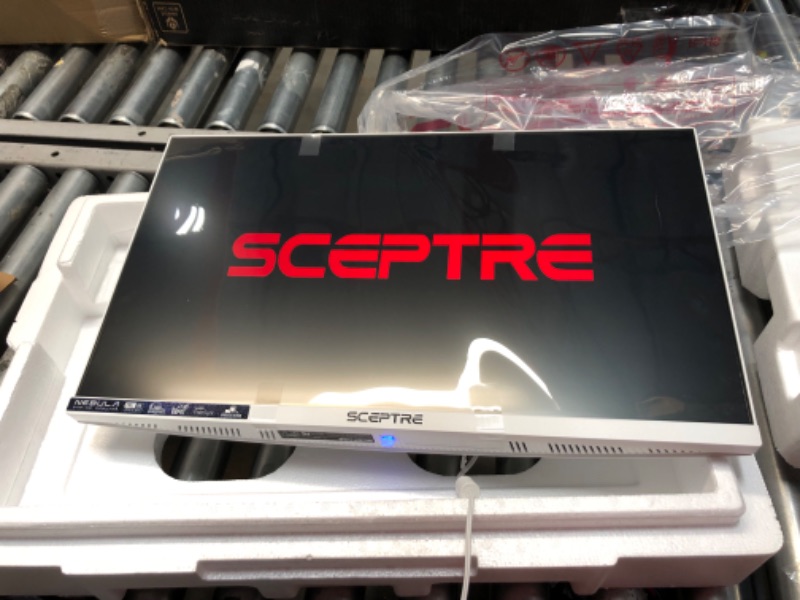 Photo 5 of Sceptre 24 inch Gaming Monitor 1080p 98% sRGB up to 165Hz 1ms 320Lux DisplayPort HDMI, Build-in Speakers Nebula White 2022 (E248B-FWN168W)