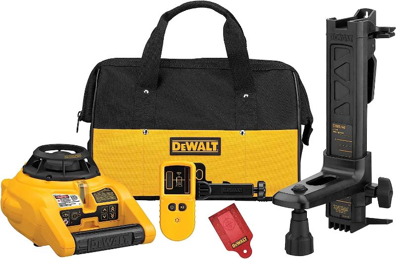 Photo 1 of DEWALT Rotary Laser Level Kit, Indoor/Outdoor Survey Laser Transit (DW074KD)
