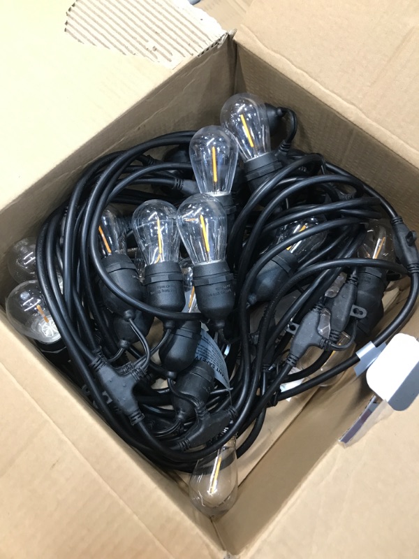 Photo 1 of 24-Light 48 ft. Indoor/Outdoor String Light with S14 Single Filament LED Bulbs