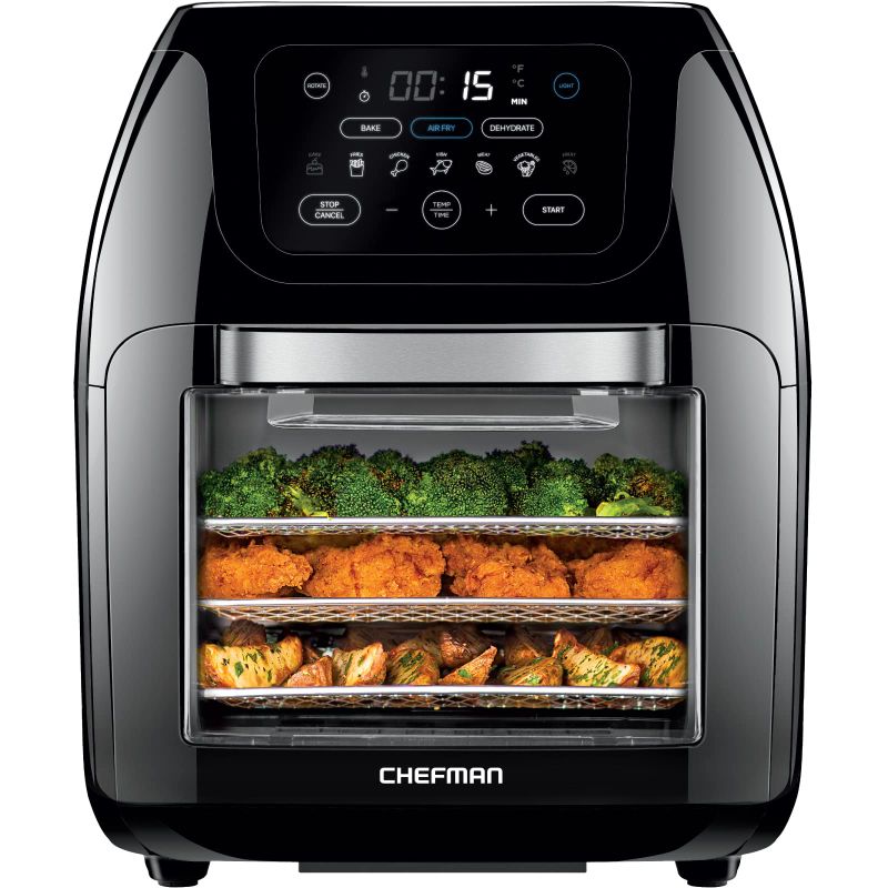 Photo 1 of CHEFMAN MULTIFUNCTIONAL DIGITAL AIR FRYER BLACK 10 QT AIR FRYER
