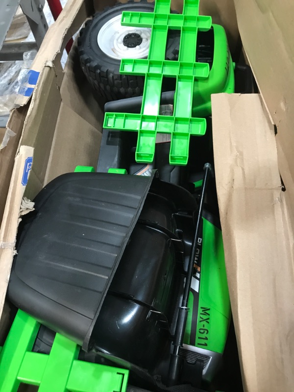 Photo 3 of ***MISSING PARTS***TOBBI 12v Battery-Powered Toy Tractor with Trailer and 35W Dual Motors,3-Gear-Shift Ground Loader Ride On with LED Lights and USB&Bluetooth Audio Functions in Green