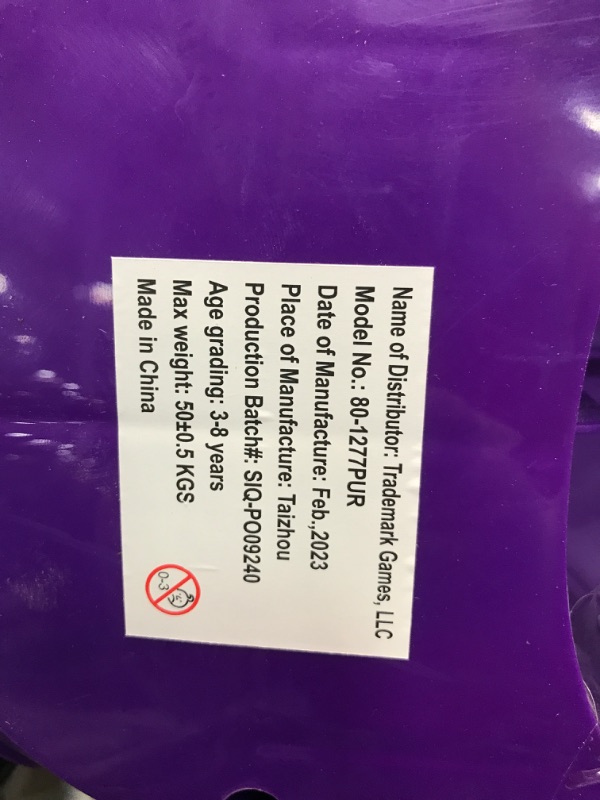 Photo 3 of ****MISSING PARTS NOT FUNCTIONAL***Zigzag Cars 80-1277PUR Wiggle Movement to Steer Zigzag Car for Toddlers & Kids&#44; Purple