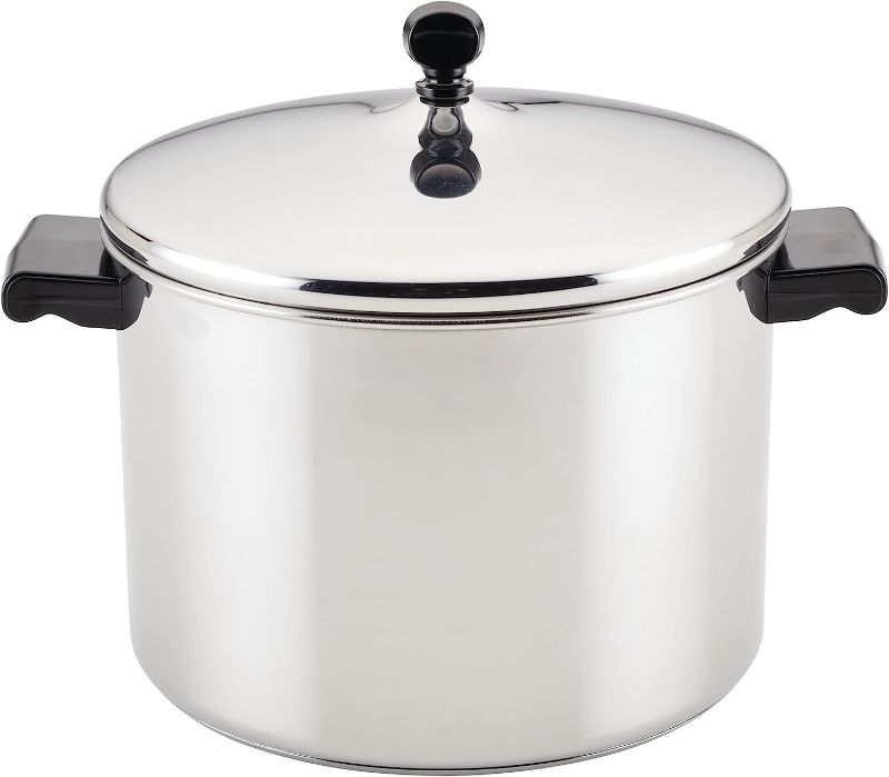 Photo 1 of ***NEEDS CLEANING***Farberware Classic Stainless Steel 8-Quart Stockpot with Lid, Stainless Steel Pot with Lid, Silver