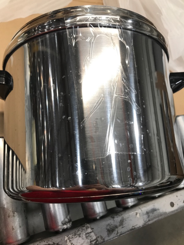 Photo 3 of ***NEEDS CLEANING***Farberware Classic Stainless Steel 8-Quart Stockpot with Lid, Stainless Steel Pot with Lid, Silver