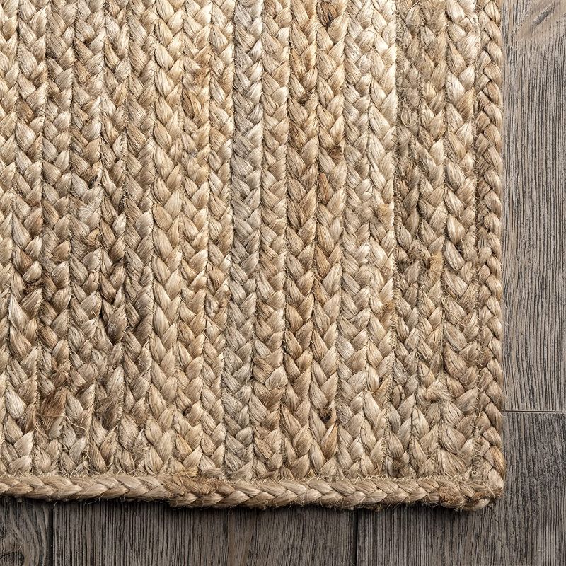 Photo 1 of **MINOR WEAR & TEAR**NuLOOM Rigo Hand Woven Farmhouse Jute Area Rug, 6' x 9', Natural
