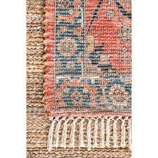 Photo 1 of **MINOR WEAR & TEAR**nuLOOM Sonja Flatweave Jute Runner Rug, 2' 6" x 8', Multi
