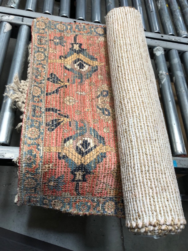 Photo 2 of **MINOR WEAR & TEAR**nuLOOM Sonja Flatweave Jute Runner Rug, 2' 6" x 8', Multi
