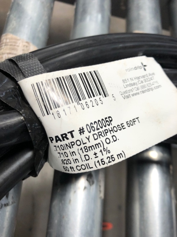 Photo 3 of **MINOR WEAR & TEAR**Raindrip 062005P 0.710 in. Supply Tubing, Black Polyethylene, 50 ft. 50 ft. Black Polyethylene