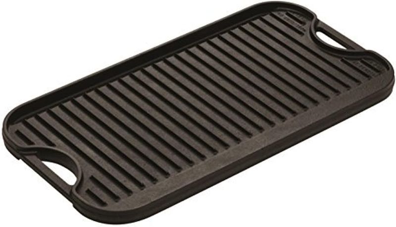 Photo 1 of **USED,RUSTING**Lodge LPGI3 Cast Iron Reversible Grill/Griddle, 20-inch x 10.44-inch, Black
