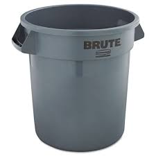 Photo 1 of **MINOR SHIPPING DAMAGE**Rubbermaid® Brute® Trash Can - 10 Gallon, Gray
