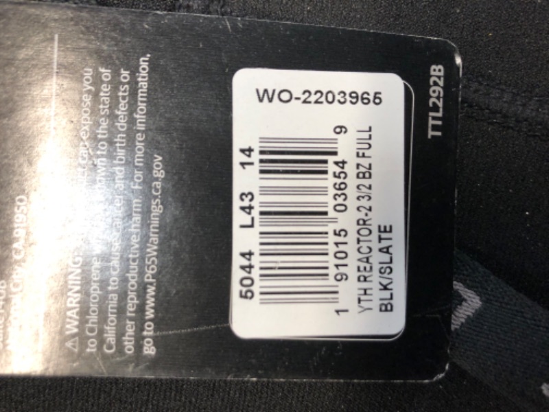 Photo 3 of **MINOR WEAR & TEAR**O'Neill Youth Reactor-2 3/2mm Back Zip Full Wetsuit 14 Black/Slate