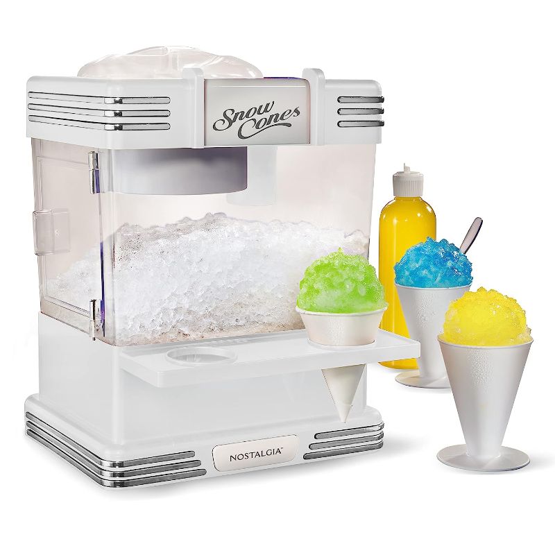 Photo 1 of **SEE NOTES**
Nostalgia Snow Cone Shaved Ice Machine - Retro Table-Top Slushie Machine Makes 20 Icy Treats - Includes 2 Reusable Plastic Cups & Ice Scoop - White
