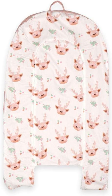 Photo 1 of Baby Lounger Cover and Baby Nest Cover, 100% Breathable Fabric, Adjustable Size, Hidden Zipper, Machine Washable, Replacement Cover for CosyNation Baby Lounger (Deer)
