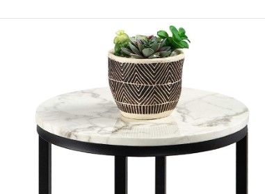 Photo 1 of *SEE NOTES* Best Choice Products 16in Faux Marble Accent Table, Modern End Table, Small Coffee Table Home Decor
