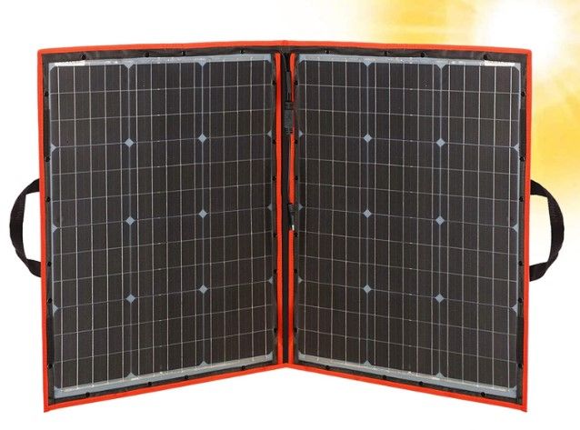 Photo 1 of **INCOMPLETE** MISSING COMPONENTS**
DOKIO 110w 18v Portable Foldable Solar Panel Kit (21x28inch, 5.9lb) Solar Charger With Controller 2 Usb Output To Charge 12v Batteries/Power Station (AGM, Lifepo4) Rv Camping Trailer Emergency Power
