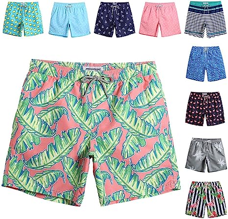 Photo 1 of size 2xl-maamgic Mens Quick Dry Printed Short Swim Trunks with Mesh Lining Swimwear Bathing Suits
