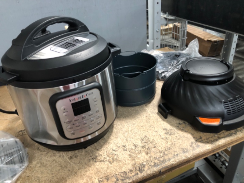 Photo 5 of **MINOR DAMAGE** Instant Pot 8 qt 11-in-1 Air Fryer Duo Crisp + Electric Pressure Cooker