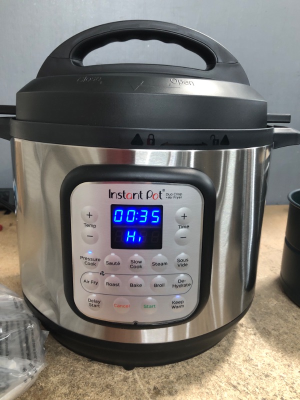 Photo 3 of **MINOR DAMAGE** Instant Pot 8 qt 11-in-1 Air Fryer Duo Crisp + Electric Pressure Cooker