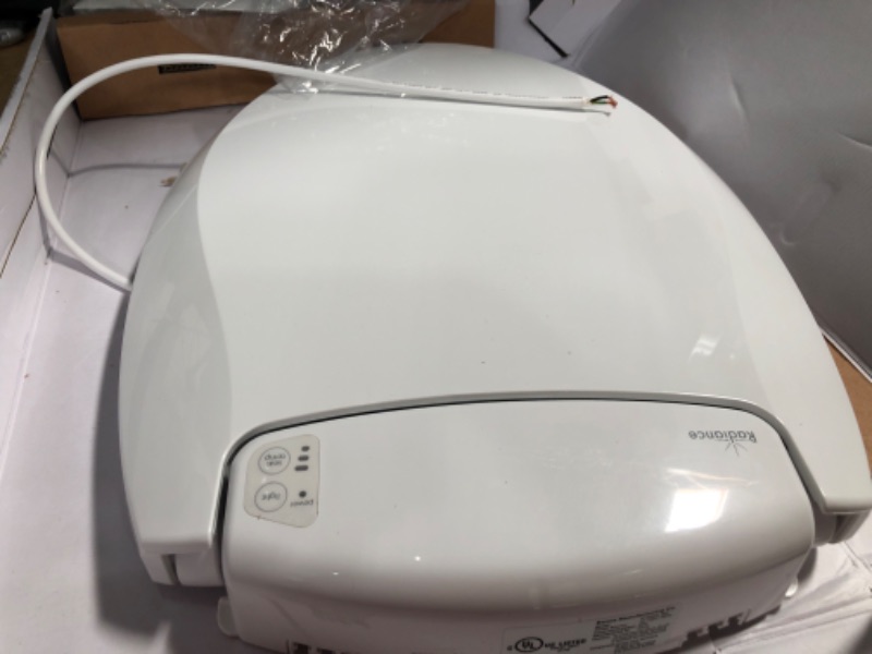 Photo 4 of **DAMAGED POWER CORD NON FUNCTIONAL* BEMIS Radiance Heated Night Light Toilet Seat will Slow Close and Never Loosen & LUXE Bidet Neo 320 - Self Cleaning Dual Nozzle - Hot and Cold Water Non-Electric Mechanical Bidet Toilet Attachment Elongated - White Toi
