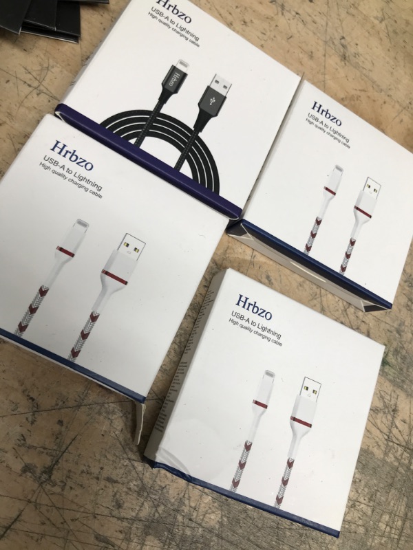 Photo 1 of **BUNDLE OF 4**  Hrbzo USB-A to Lightning Charging Cables